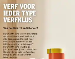 GAMMA VERF VOOR IEDER TYPE VERFKLUS aanbieding