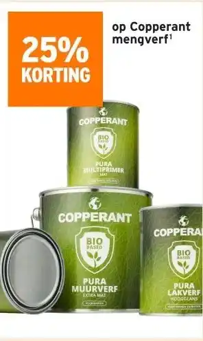 GAMMA 25% KORTING op Copperant mengverf¹ aanbieding