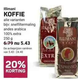 Ekoplaza Illimani KOFFIE alle varianten andes arabica aanbieding