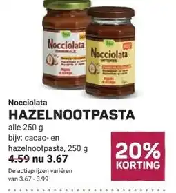 Ekoplaza Nocciolata HAZELNOOTPASTA aanbieding