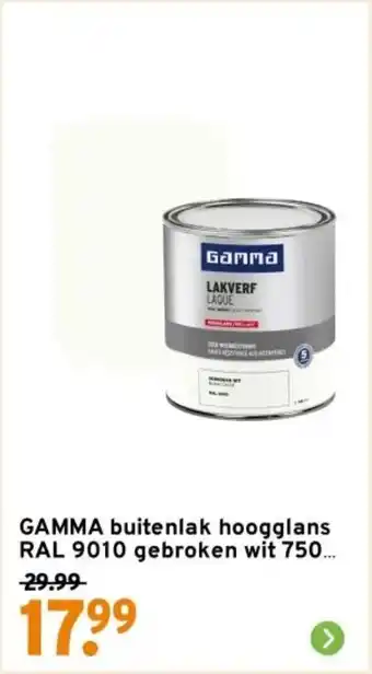 GAMMA GAMMA buitenlak hoogglans RAL 9010 gebroken wit aanbieding