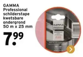 GAMMA GAMMA Professional schilderstape kwetsbare ondergrond aanbieding