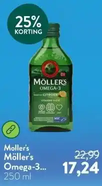 Holland & Barrett Möller's Omega-3 Levertraan Citroen aanbieding