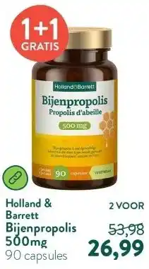 Holland & Barrett Bijenpropolis 500mg aanbieding