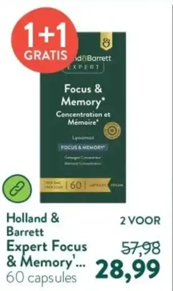 Holland & Barrett Holland & Barrett Expert Focus & Memory¹ Liposomaal aanbieding