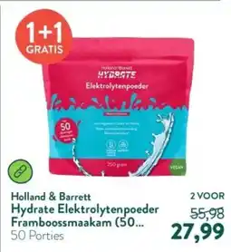 Holland & Barrett Holland & Barrett Hydrate Elektrolyten poeder Framboossmaakam aanbieding