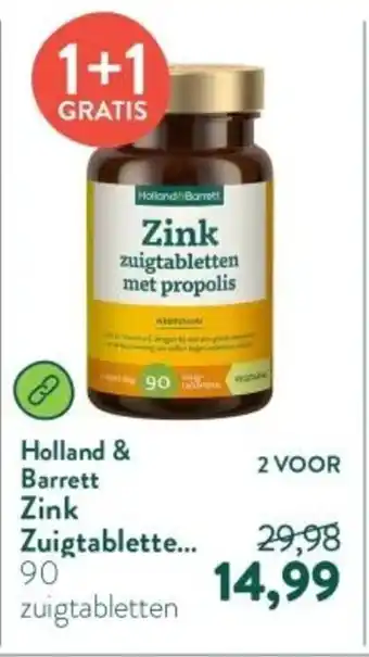 Holland & Barrett Holland & Barrett Zink Zuigtablette aanbieding