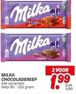 Dekamarkt MILKA CHOCOLADEREEP aanbieding