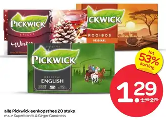 Spar Alle Pickwick eenkopsthee aanbieding