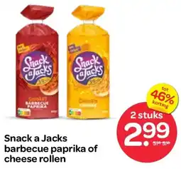 Spar Snack a Jacks barbecue paprika of cheese rollen aanbieding