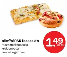 Spar Alle SPAR focaccia's aanbieding