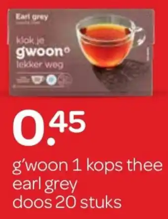 Spar G'woon 1 kops thee earl grey aanbieding