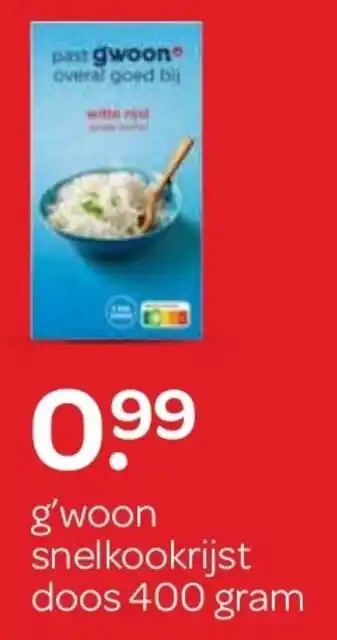 Spar G'woon snelkookrijst aanbieding