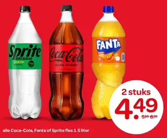 Spar Alle Coca Cola, Fanta of Sprite aanbieding