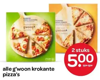 Spar Alle g'woon krokante pizza's aanbieding