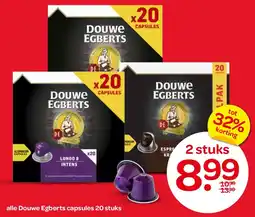 Spar Alle Douwe Egberts capsules aanbieding