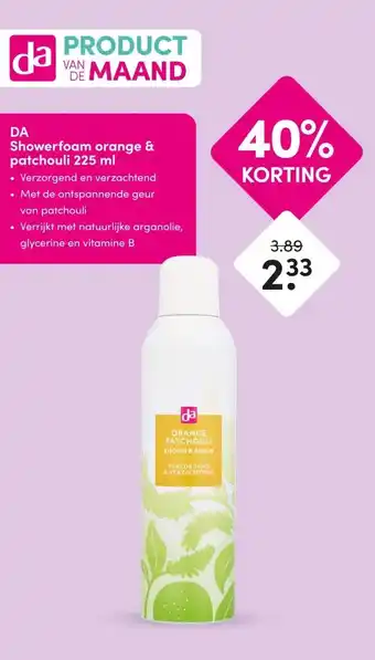 DA DA Showerfoam orange & patchouli 225 ml aanbieding