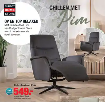 Budget Home Store Relaxfauteuil Pim aanbieding