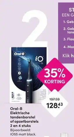 DA Oral-B Elektrische tandenborstel of opzetborstels 2 en 4 stuks aanbieding