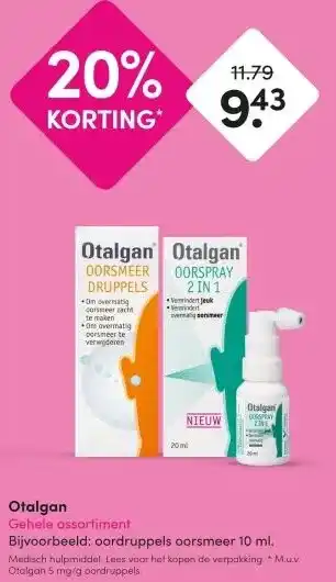 DA Otalgan Gehele assortiment aanbieding