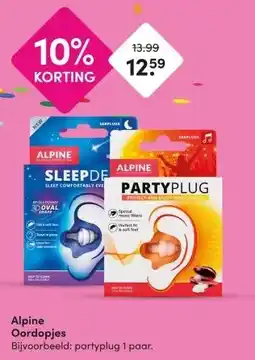 DA Alpine Oordopjes aanbieding