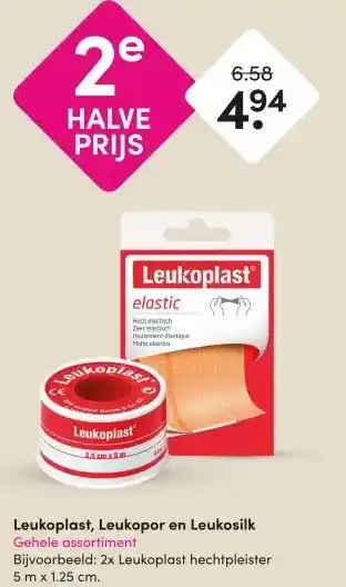 DA Leukoplast, Leukopor en Leukosilk Gehele assortiment aanbieding