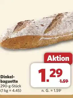 Combi Dinkel- baguette aanbieding