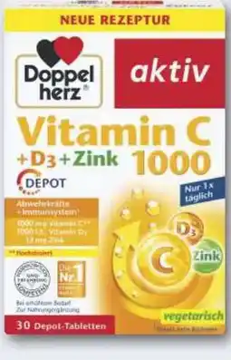 Combi Doppelherz aktiv Vitamin C 1000 +D3+Zink aanbieding