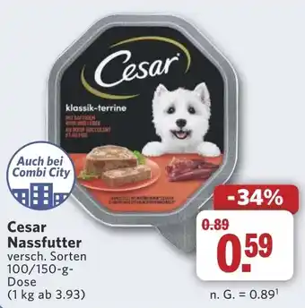 Combi Cesar Nassfutter aanbieding