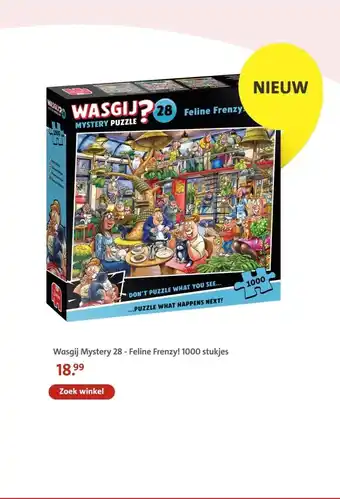 Bruna Wasgij Mystery 28 - Feline Frenzy! 1000 stukjes aanbieding