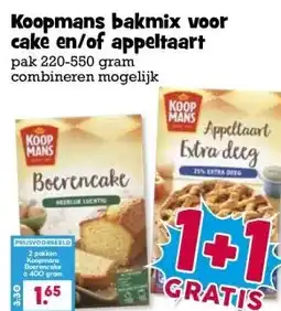 Boon`s Markt Koopmans bakmix voor cake en/of appeltaart aanbieding