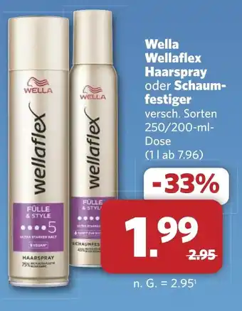 Combi Wella Wellaflex Haarspray oder Schaum- festiger aanbieding