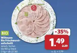 Combi Wiltmann Bio Frischwurst- aufschnitt aanbieding