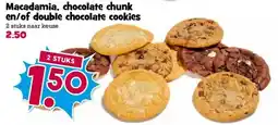 Boon`s Markt Macadamia, chocolate chunk en/of double chocolate cookies aanbieding