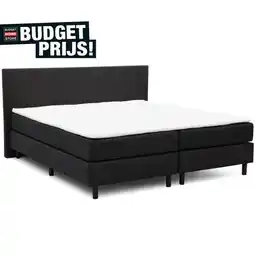 Budget Home Store Boxspring Luca in stof Hugo Black aanbieding