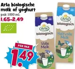 Boon`s Markt Arla biologische melk of yoghurt aanbieding