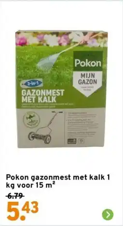 GAMMA Pokon gazonmest met kalk aanbieding