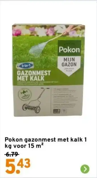 GAMMA Pokon gazonmest met kalk aanbieding