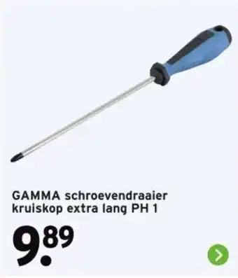 GAMMA GAMMA schroevendraaier kruiskop extra lang PH 1 aanbieding