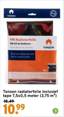 GAMMA Tonzon radiatorfolie inclusief tape aanbieding