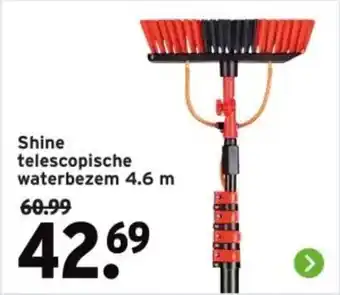 GAMMA Shine telescopische waterbezem aanbieding