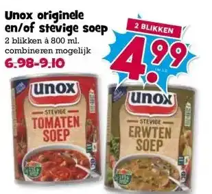 Boon`s Markt Unox originele en/of stevige soep aanbieding