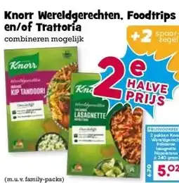 Boon`s Markt Knorr Wereldgerechten. Foodtrips en/of Trattoria aanbieding