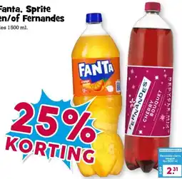 Boon`s Markt Fanta, Sprite en/of Fernandes aanbieding