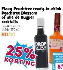 Boon`s Markt Fizzy Peachtree ready-to-drink. Peachtree Blossom of alle de Kuyper cocktails aanbieding