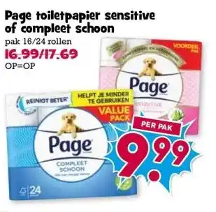 Boon`s Markt Page toiletpapier sensitive of compleet schoon aanbieding