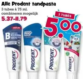 Boon`s Markt Alle Prodent tandpasta aanbieding