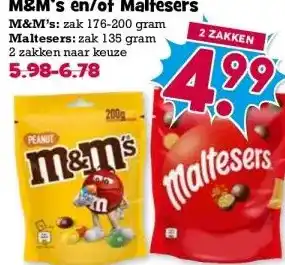 Boon`s Markt M&M's en/of Maltesers aanbieding