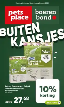 Pets Place Pokon Gazonmest 3-in-1 aanbieding