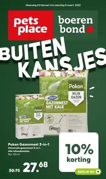 Pets Place Pokon Gazonmest 3-in-1 aanbieding